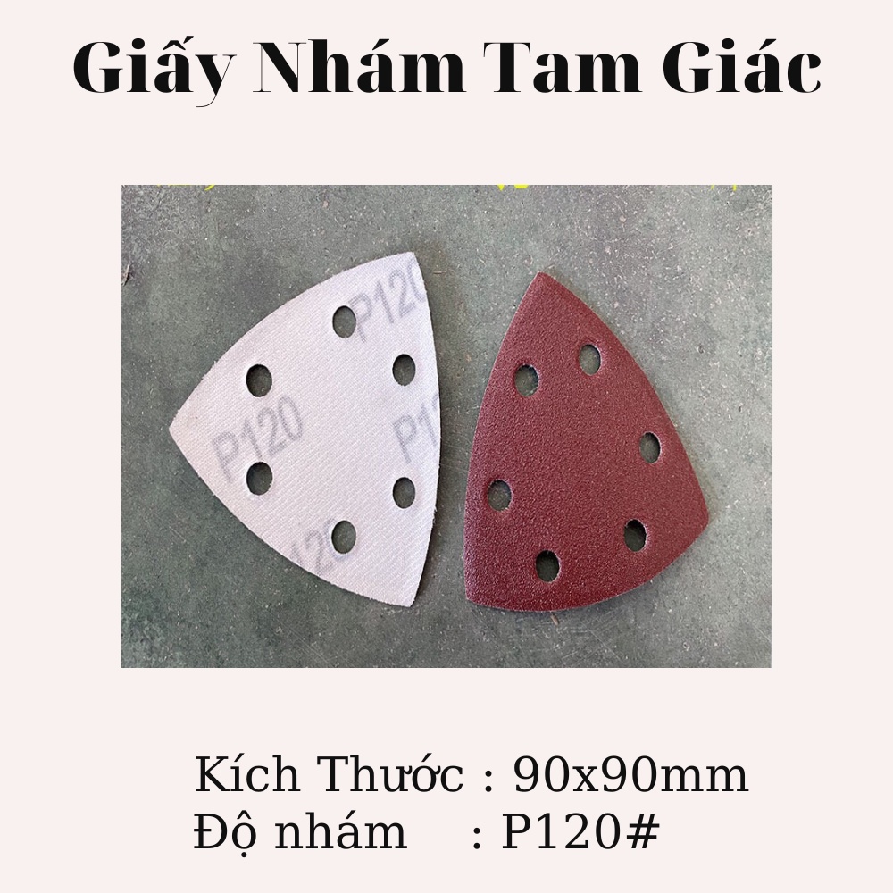 Giấy nhám vải, giấy nhám cuộn, giấy nhám đỏ, dùng cho máy chà nhám, máy cắt rung, giấy nhám tròng, giấy nhám tam giác