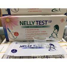 (Che tên) Que thử thai  NELLY TEST, que có bản to 5.0mm và cốc có tay cầm, cho kết quả nhanh chính xác sau 7 ngày