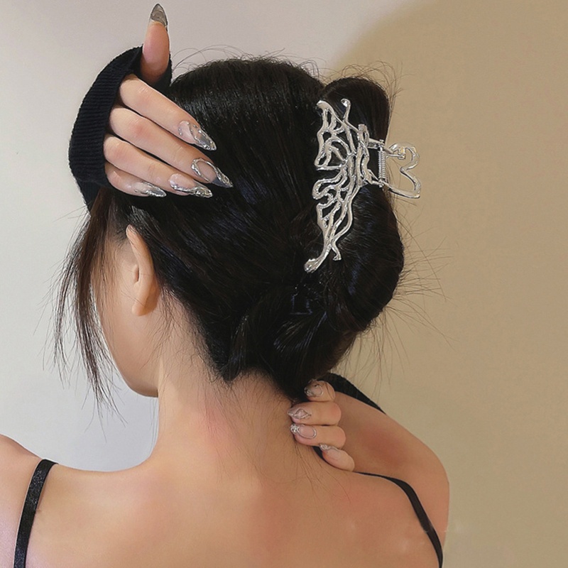 Kẹp Tóc Càng Cua Dày Dặn Không Trượt Hình Bướm Kiểu Cách