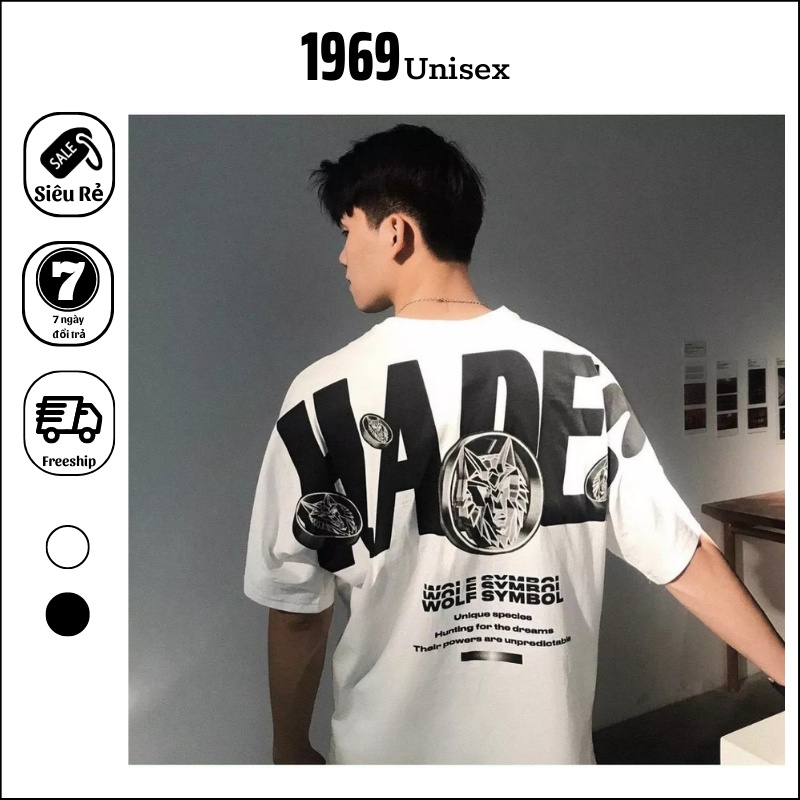 Áo Thun Nam Nữ Form Rộng Tay Lỡ 1969Unisex Áo Phông Nam Nữ 1969Unisex Form Rộng Tay Lỡ Cổ Tròn HADES