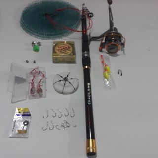 Bộ cần câu rút shimano từ 2m4- 2m7- 3m-3m6 và máy yumoshi lc kèm phụ kiện