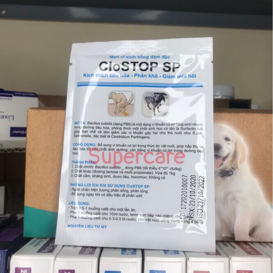 Clostop SP 20gr - Chuyên Phân Lỏng, Phân Sống Chó Mèo