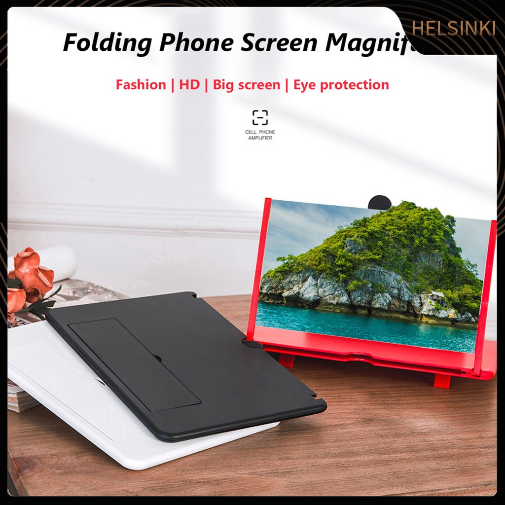 Giá Đỡ Phóng Đại Màn Hình 10 / 12inch Hd 3d Có Thể Gấp Gọn Tiện Dụng