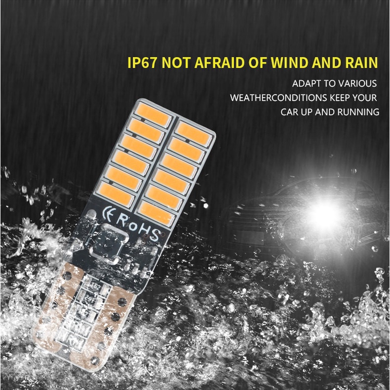 Bóng Đèn led T10 w5w 4014 24smd 6000K Cho Xe Hơi