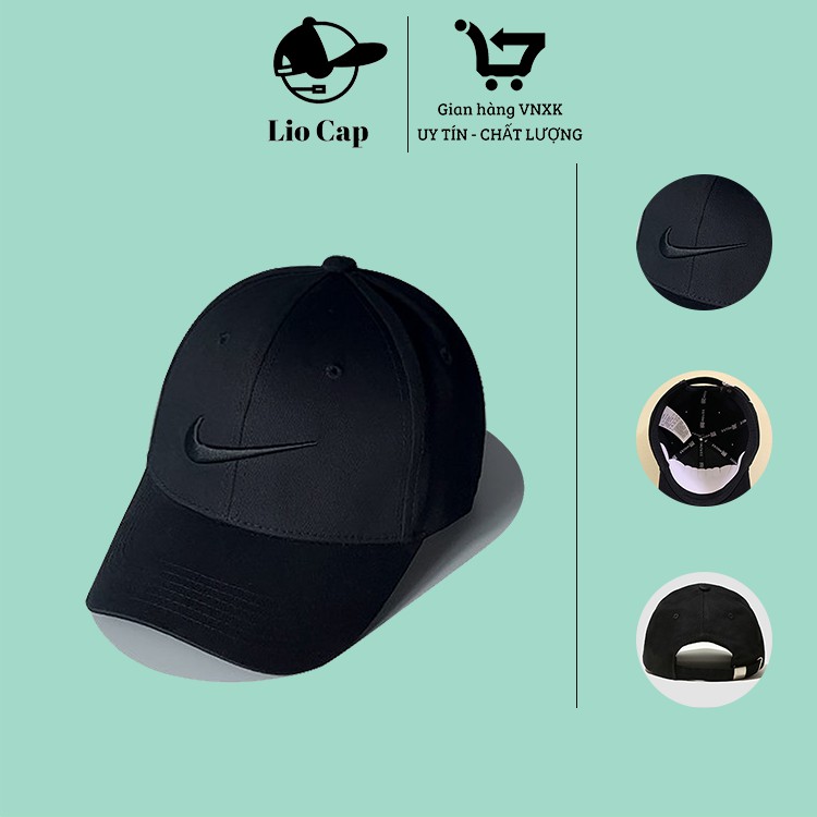 Mũ lưỡi trai Lio Laster đen VNXK full hộp cao cấp Free Size thêu logo chữ nổi, mã giảm 10k cho đơn 50k: 𝟵𝟵𝗙𝗔𝗦𝗛𝗜𝗢𝗡𝗦𝗔𝗟𝗘