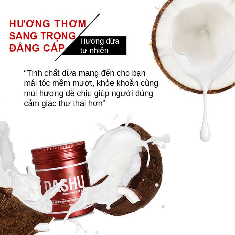 Sáp vuốt tóc nam Tạo nếp hoàn hảo Độ bóng tự nhiên DASHU For Men Premium Wild Design Crush 100ml SAP03