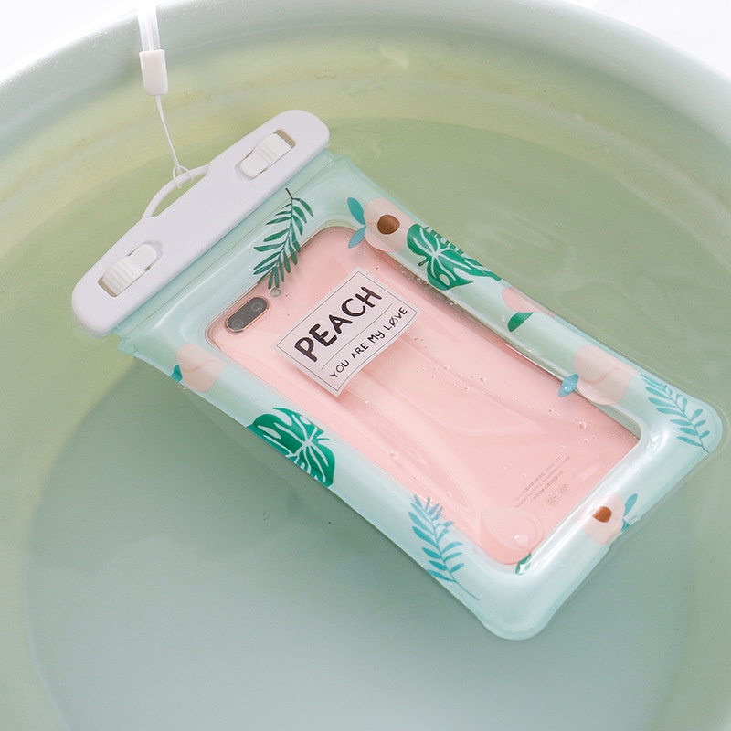 Túi Đựng Điện Thoại Bơm Hơi Bằng pvc Chống Thấm Nước Có Thể Chạm Màn Hình Cảm Ứng