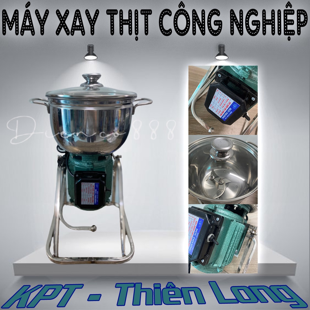 Máy xay thịt công nghiệp công suất lớn KPT 1000W xay thịt làm giò chả và xay hành tỏi củ riềng gừng sả