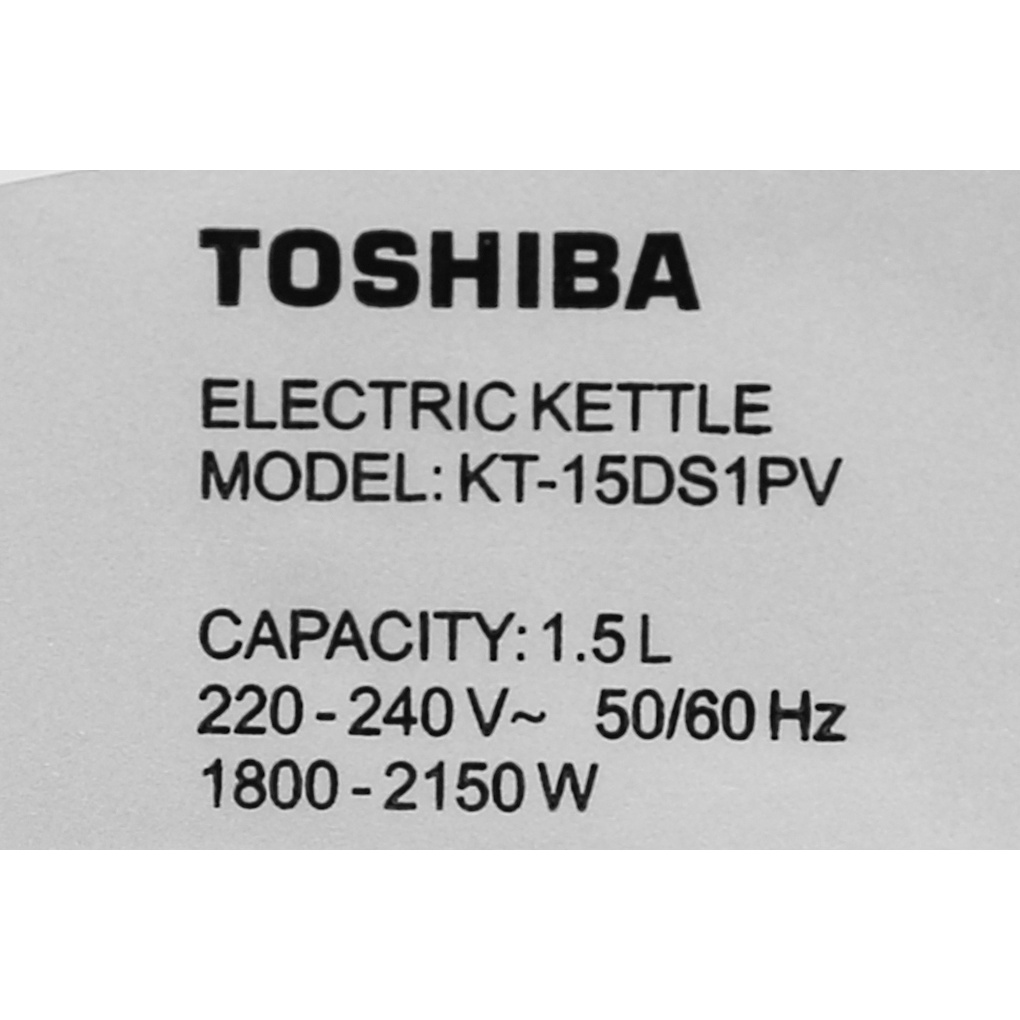 [Mã ELHADEV giảm 4% đơn 300K] Bình đun siêu tốc Toshiba 1.5 lít KT-15DS1PV
