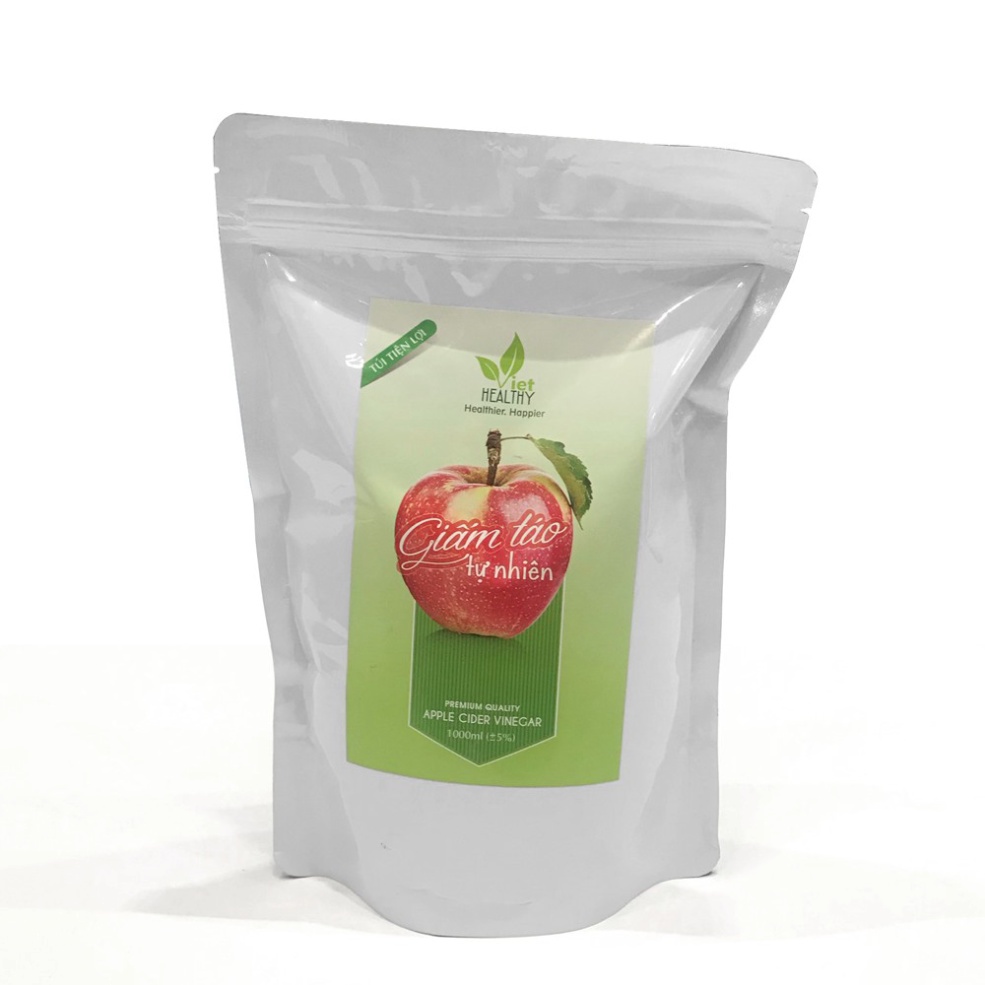 Giấm táo túi 1000ml Viethealthy, Giấm táo tự nhiên