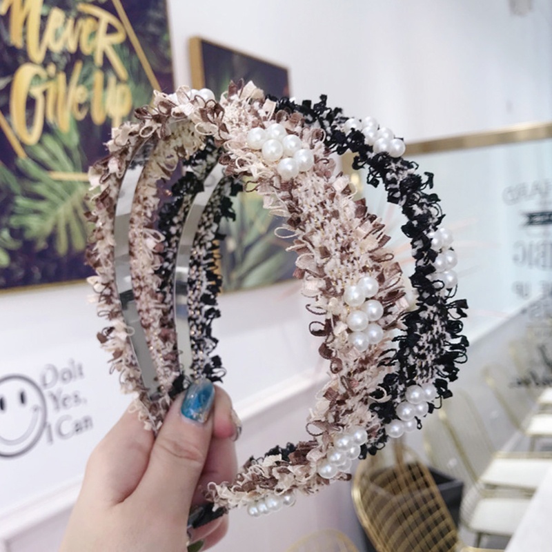 Băng Đô Đính Hạt Ngọc Trai Lấp Lánh Nhiều Màu Sắc