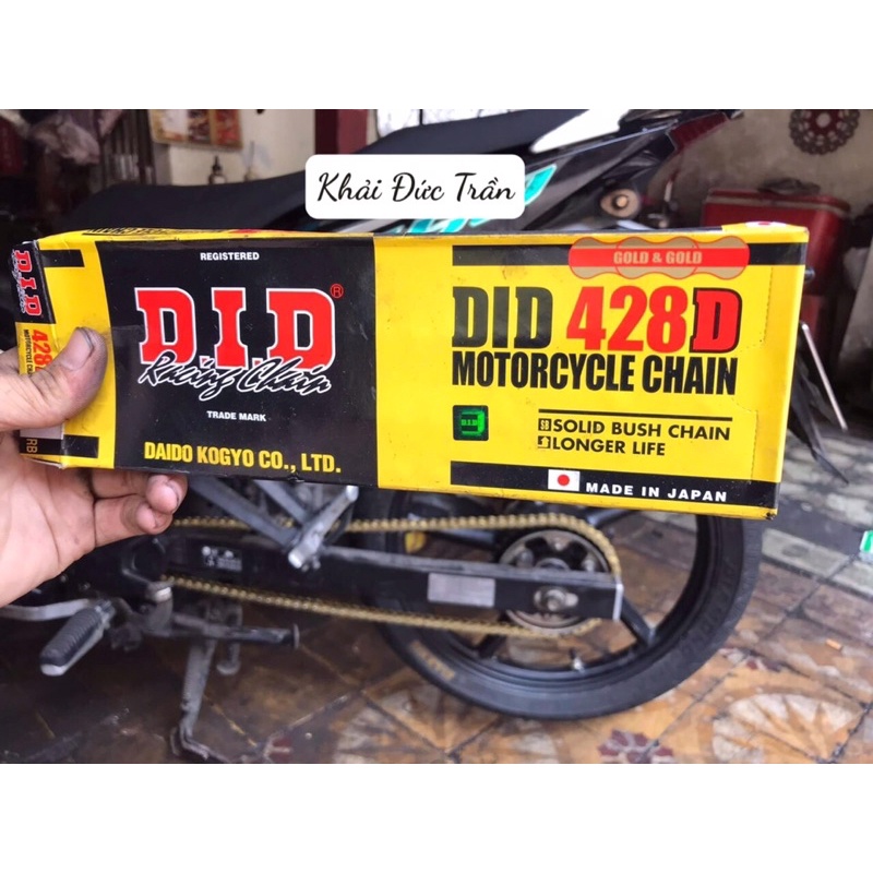 Nhông sên dĩa RECTO DID vàng tem xanh chính hãng xe Winner,Sonic,Ex 135,Ex150,Ex 155,Satria,Future led - RD