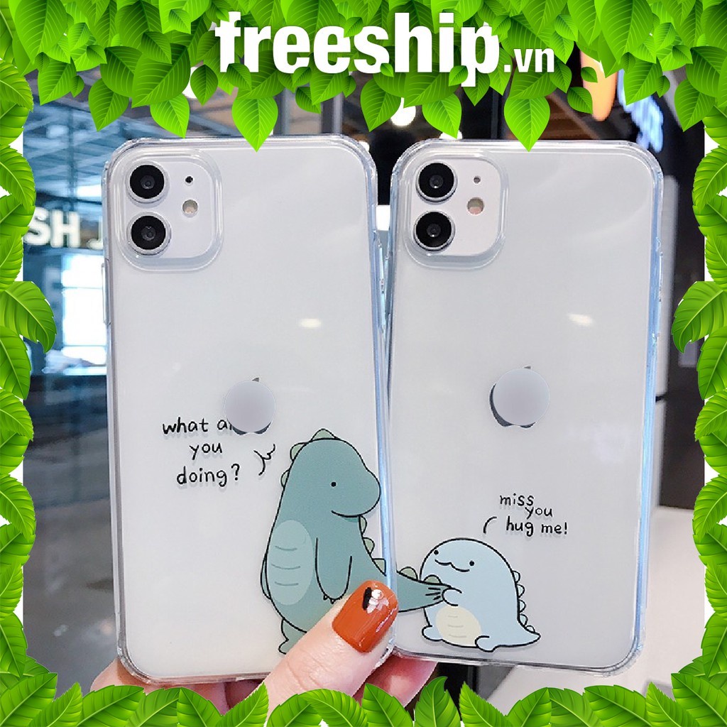 Ốp lưng iphone dino miss you trong suốt đủ mã từ 6/6plus/6s/6splus/7/7plus/8plus/xsmax/11/12/pro/max/plus/promax