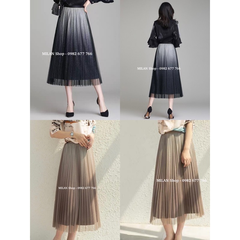 Chân váy xếp ly nhũ loang 3d nhiều màu | BigBuy360 - bigbuy360.vn