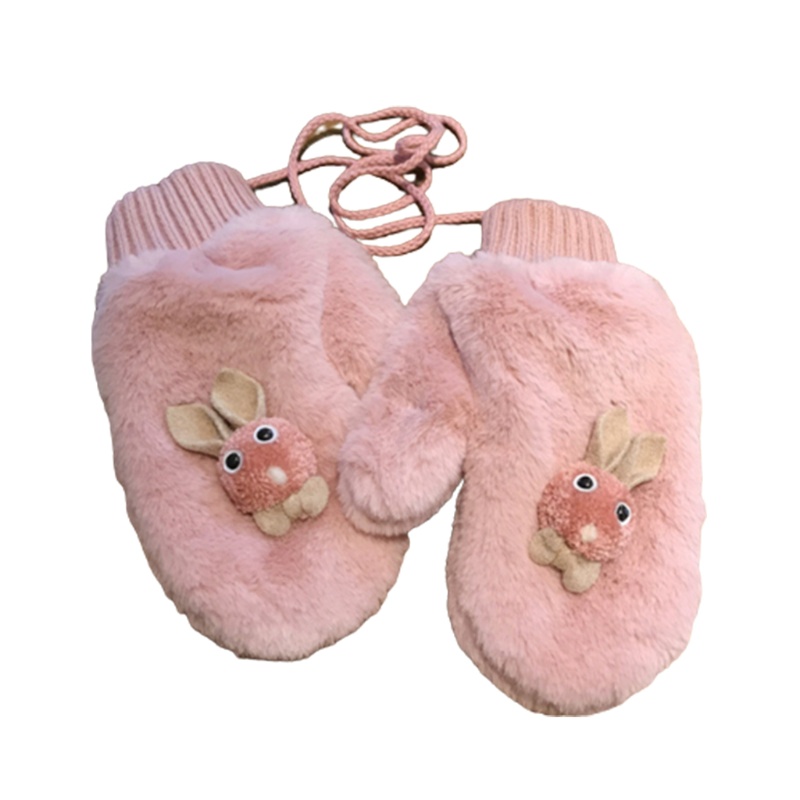 Găng Tay Lông Xù Kiểu Dáng Động Vật Hoạt Hình Dễ Thương Dành Cho Nữ