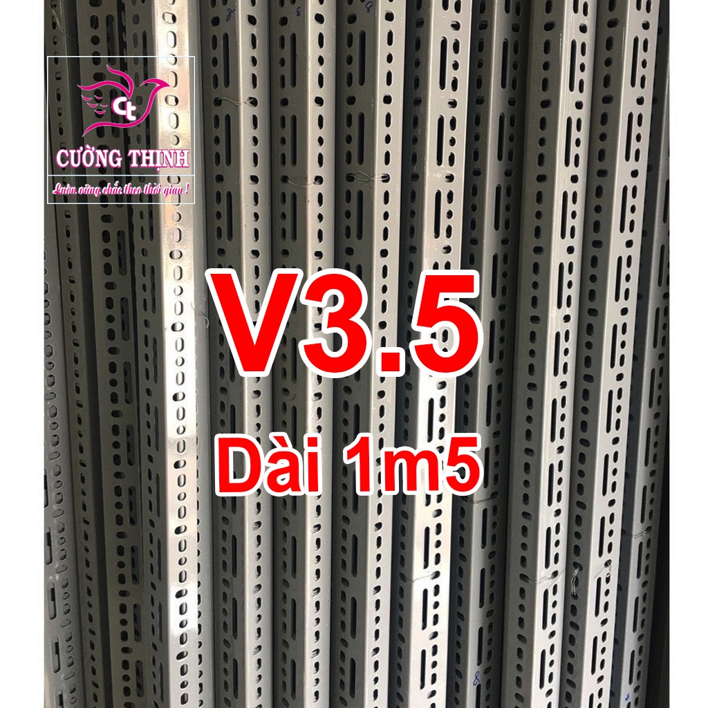 Sắt v Lỗ V3.5 Dài 150cm, Lắp ráp kệ sắt, Kệ kho hàng, Kệ hàng hoá