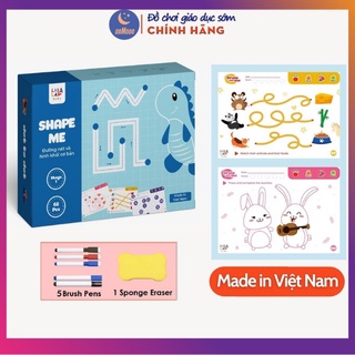 Đồ chơi giáo dục sớm montessori tập tô vẽ thông minh xóa được sách tô xóa thông minh cho bé từ 2 3 4 5 tuổi made in VN