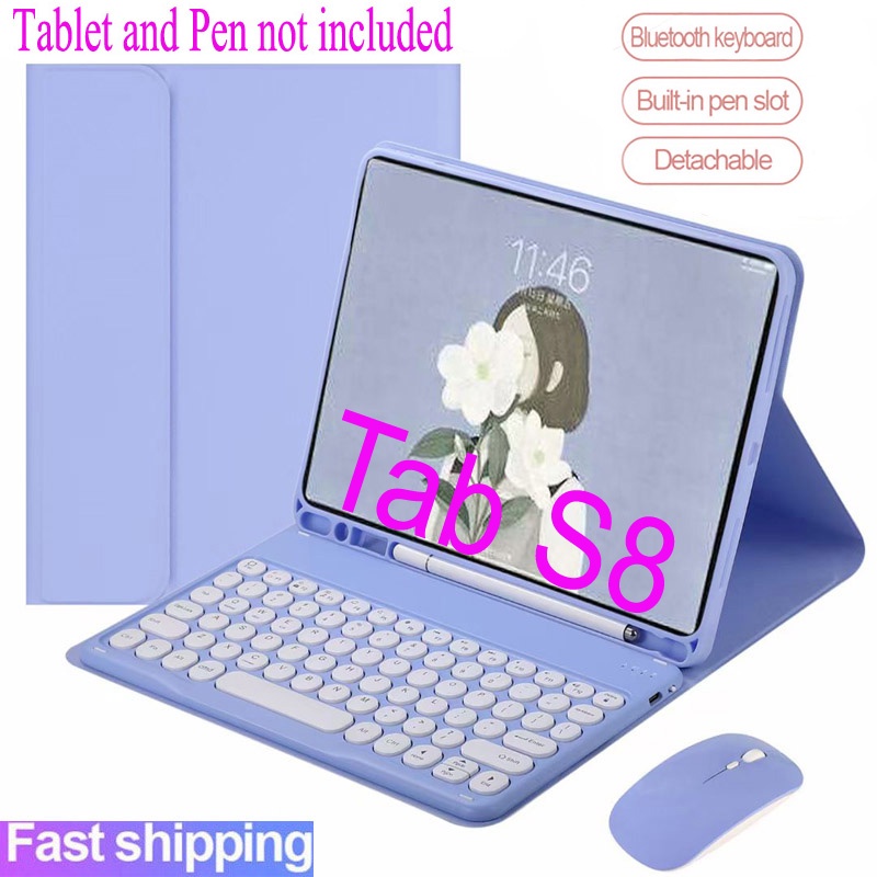 Ốp Máy Tính Bảng Kèm Bàn Phím Bluetooth Tháo Rời Tiện Dụng Cho Samsung Galaxy Tab S8 11 2022 SM-X700 X705
