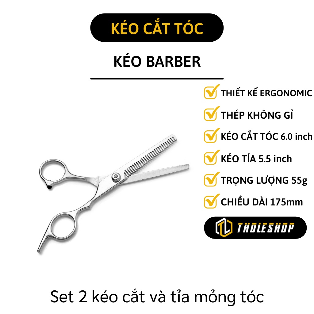 Combo 2 Kéo Cắt Tóc - Bộ Đôi 2 Kéo Cắt Tóc Và Tỉa Tóc Tại Nhà Tiện Lợi 7371