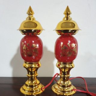 Cặp đèn thờ phú quý ( thân hình bầu ) loại nhỏ