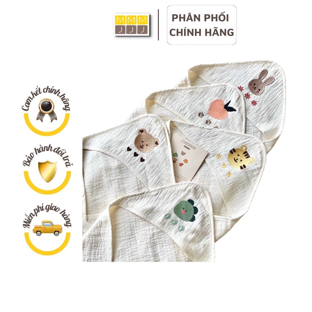 Ủ choàng cho bé/ Ủ choàng MONONA vải xô thêu xuất Hàn đa năng, Chăn ủ dùng cho trẻ sơ sinh - MinJee