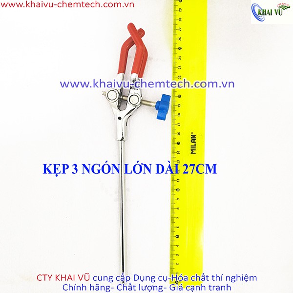 Kẹp 3 ngón (3 chấu) bằng hợp kim bền bỉ dài 19cm, 27cm (Đế không khóa)