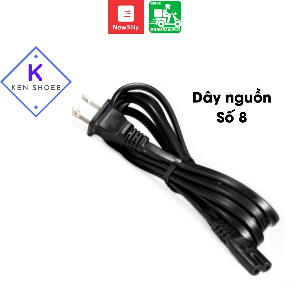 Dây Nguồn Số 8, 3 Chấu Cho Sạc Adapter Laptop