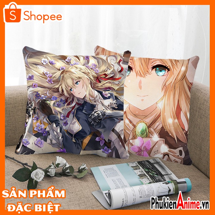 Shop Anime HCM - Áo gối, bao gối, gối tựa lưng, gối sofa 40x40 in hình Anime Violet Evergarden