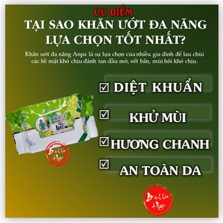 Khăn ướt lau bếp đa năng ANPA [𝐅𝐑𝐄𝐄𝐒𝐇𝐈𝐏 𝐗𝐓𝐑𝐀 NOWSHIP HCM] 🇻🇳 50 miếng kháng khuẩn khử mùi 800gr - HƯƠNG CHANH DIỆT KHUẨN