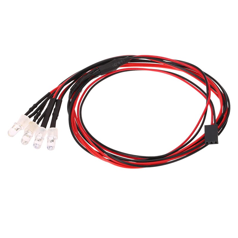 Set 4 đèn LED 2 màu đỏ cho xe 1/10 1/8 Traxxas HSP Redcat RC4WD Tamiya Axial SCX10 D90 HPI RC