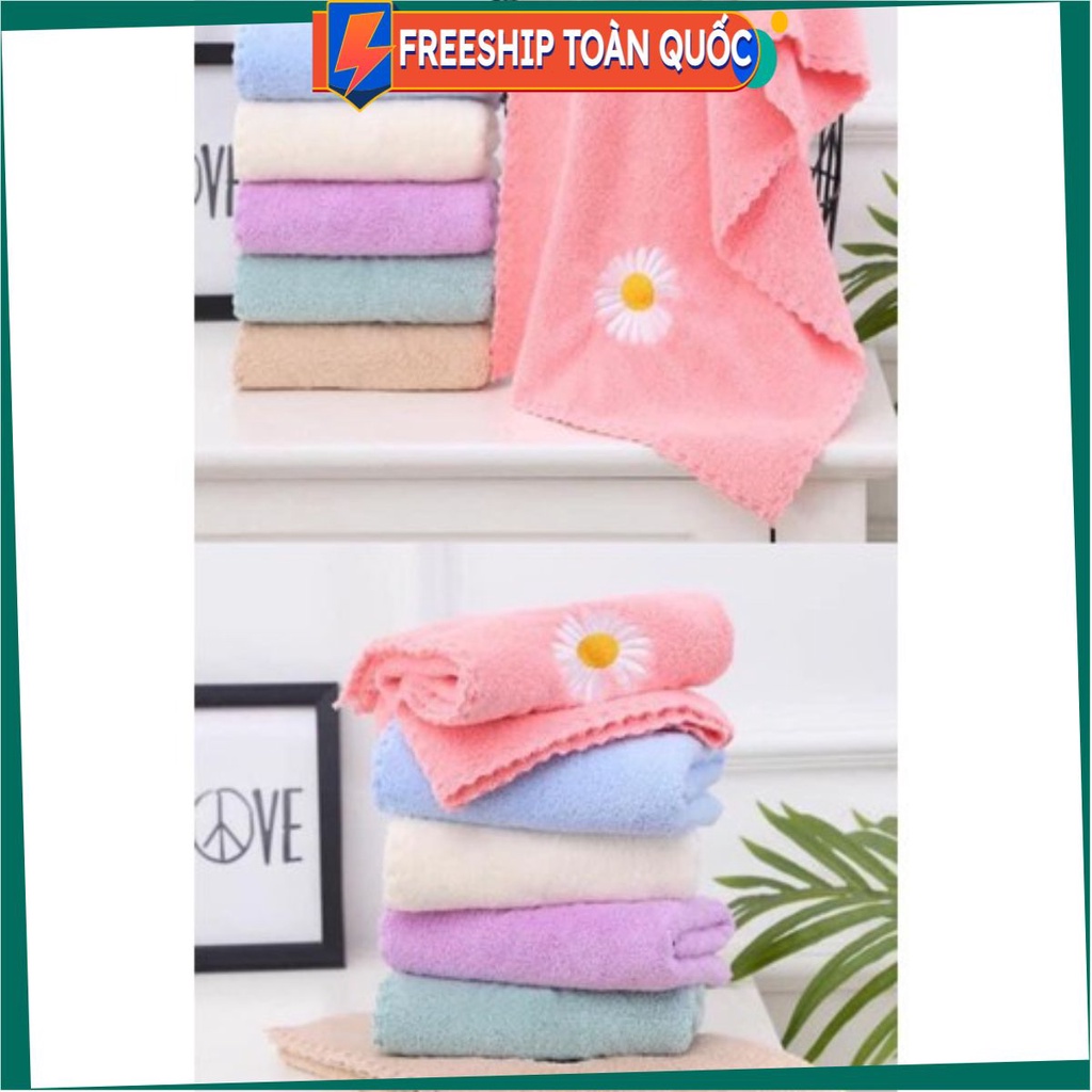 PVN17393 Sét 5 khăn rửa mặt hoa cúc T2 .