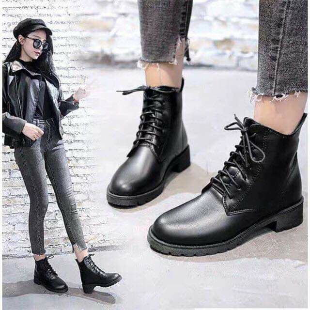 Giầy boot đen xinh ( Hàng order) hagauorder