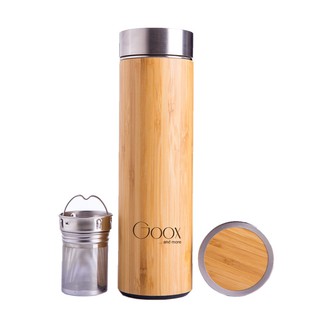 Bình nước vỏ tre lọc trà kép 500ml loại 1