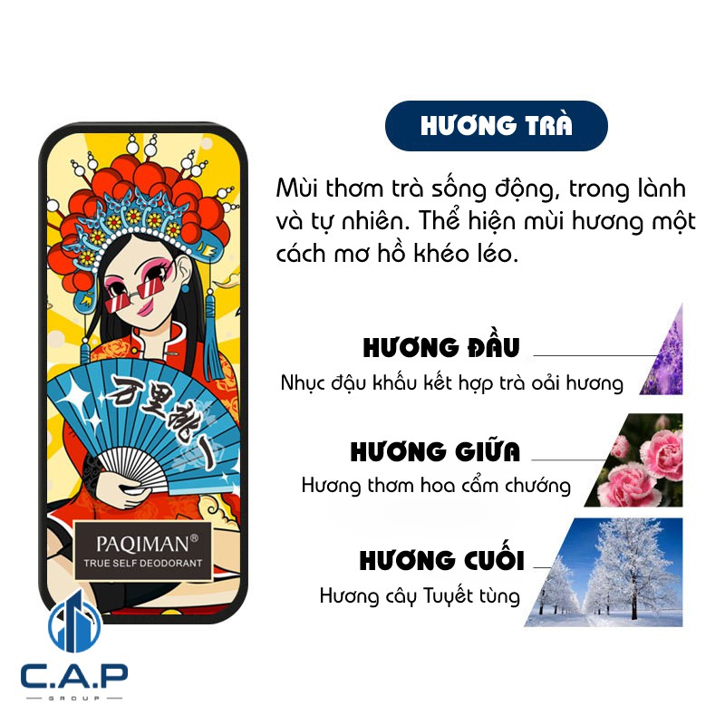 Nước hoa nữ khô dạng sáp thơm nhẹ nhàng quyến rũ hộp mini bỏ túi tiện dụng