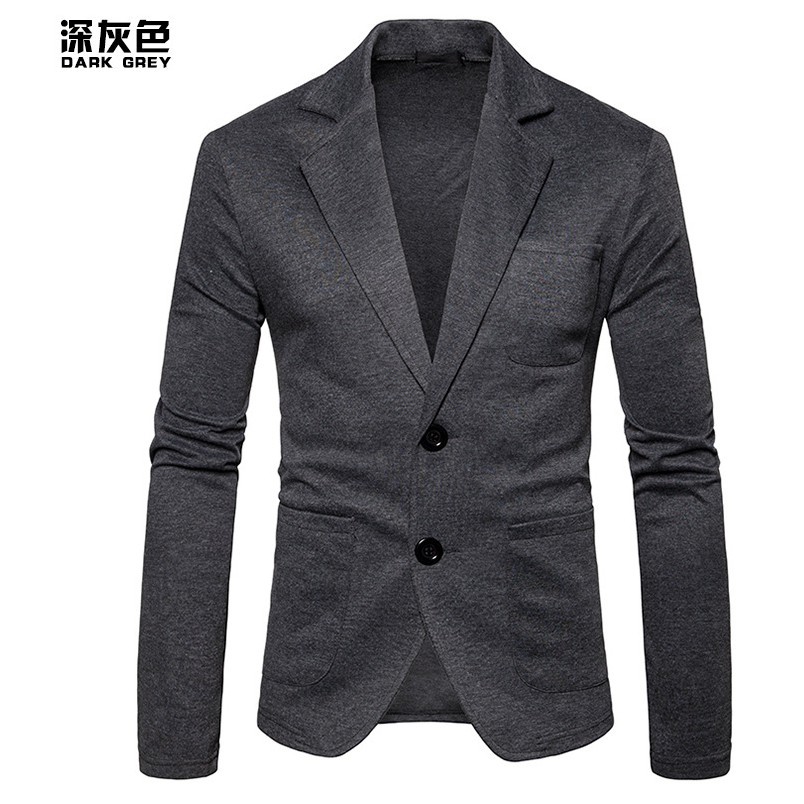 Áo Khoác Blazer Giả Hai Hàng Nút Thời Trang Mùa Xuân 2019 Cho Nam