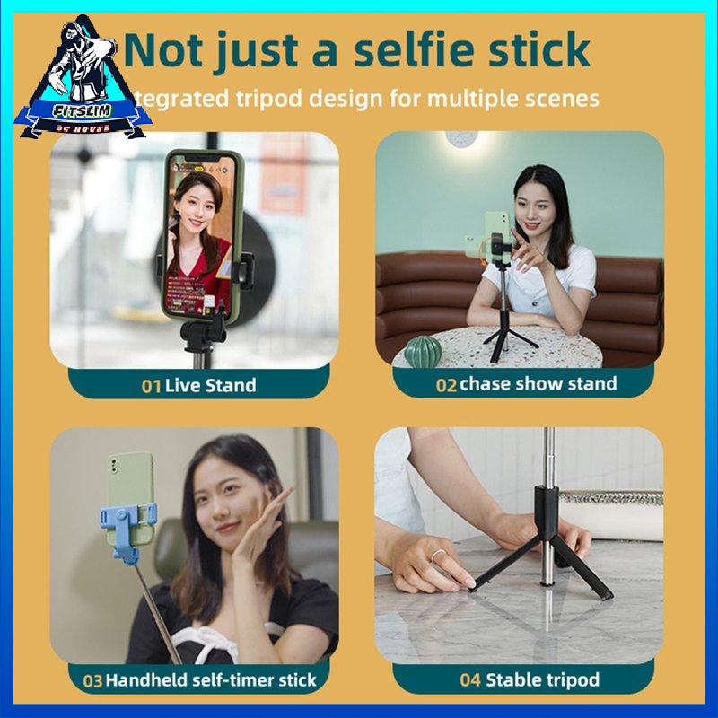 [Fitslim] R1 Mobile Phone Tripod Wireless Remote Control Selfie Stick Handheld Holde