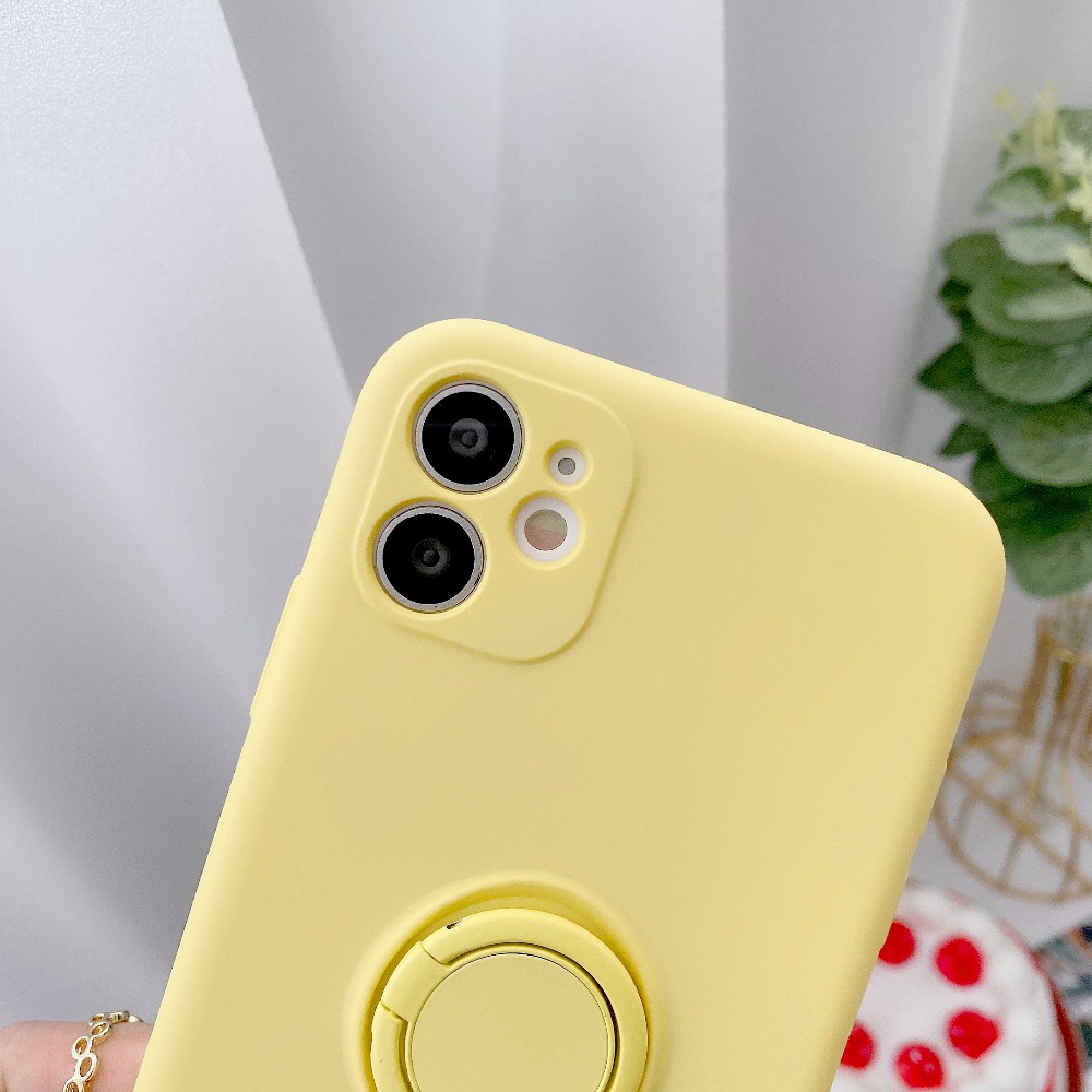 Ốp điện thoại mềm có nhẫn đỡ nam châm thích hợp cho Iphone 12 Pro Max Mini 11 Pro Max X Xs Max Xr 7 8 Plus Se2020