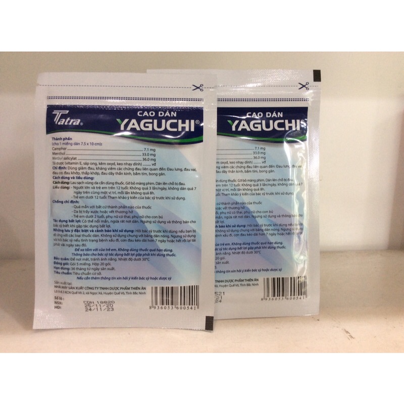 Cao dán Yaguchi 5 miếng 7,5 x 10cm