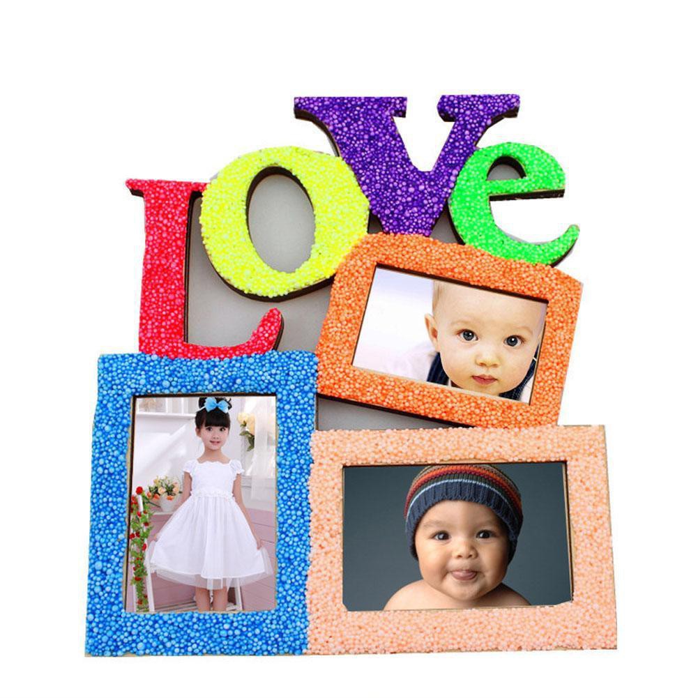 Khung ảnh scrapbook gỗ chữ LOVE (tặng kèm dây thừng)