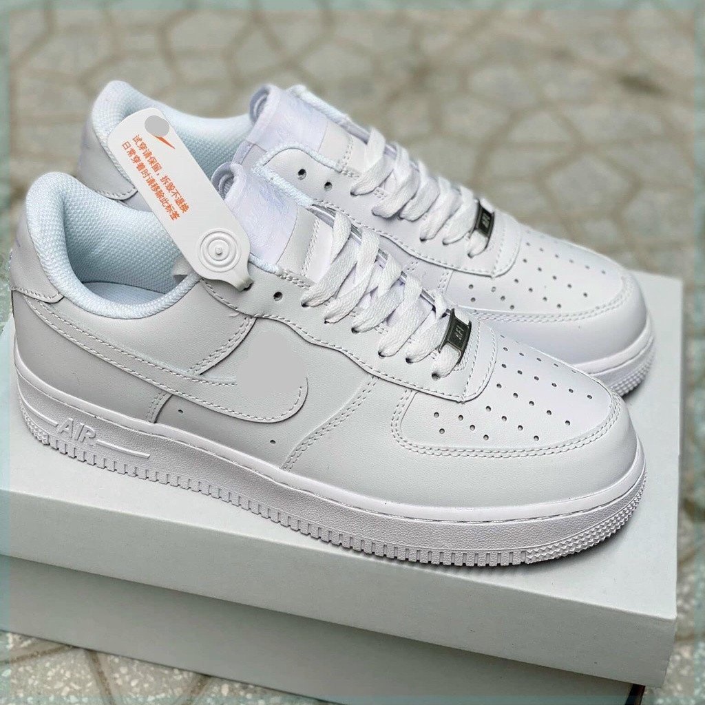 Giày_Nike Trắng AF1 Nam Nữ, Giày_Nike Air Force 1 Trắng Cao Cấp Full Size Nam Nữ Đi Học Hot Trend Full Box Jinx.Sneaker