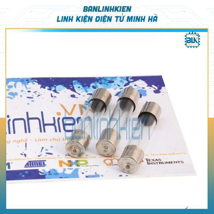 Cầu Chì Thủy Tinh 1A,2A,3A,4A,5A,6A,8A,10A... Kích Thước 6x30MM (Túi 5 cái)