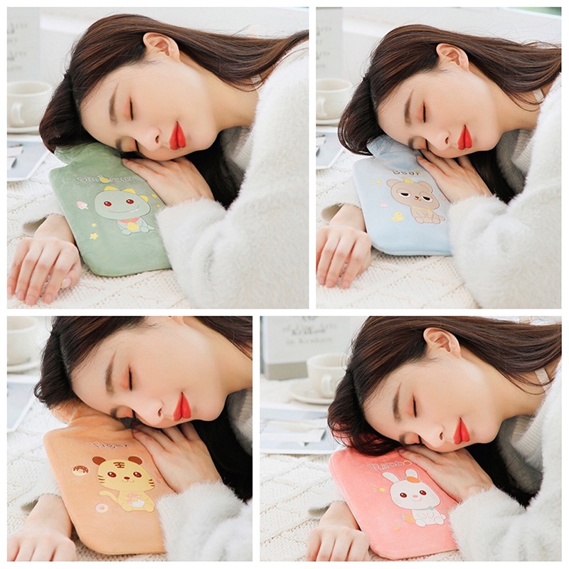 Túi chườm nóng lạnh, túi chườm bụng đa năng vải nhung cao cấp dễ sử dụng dung tích 500ml-1000ml