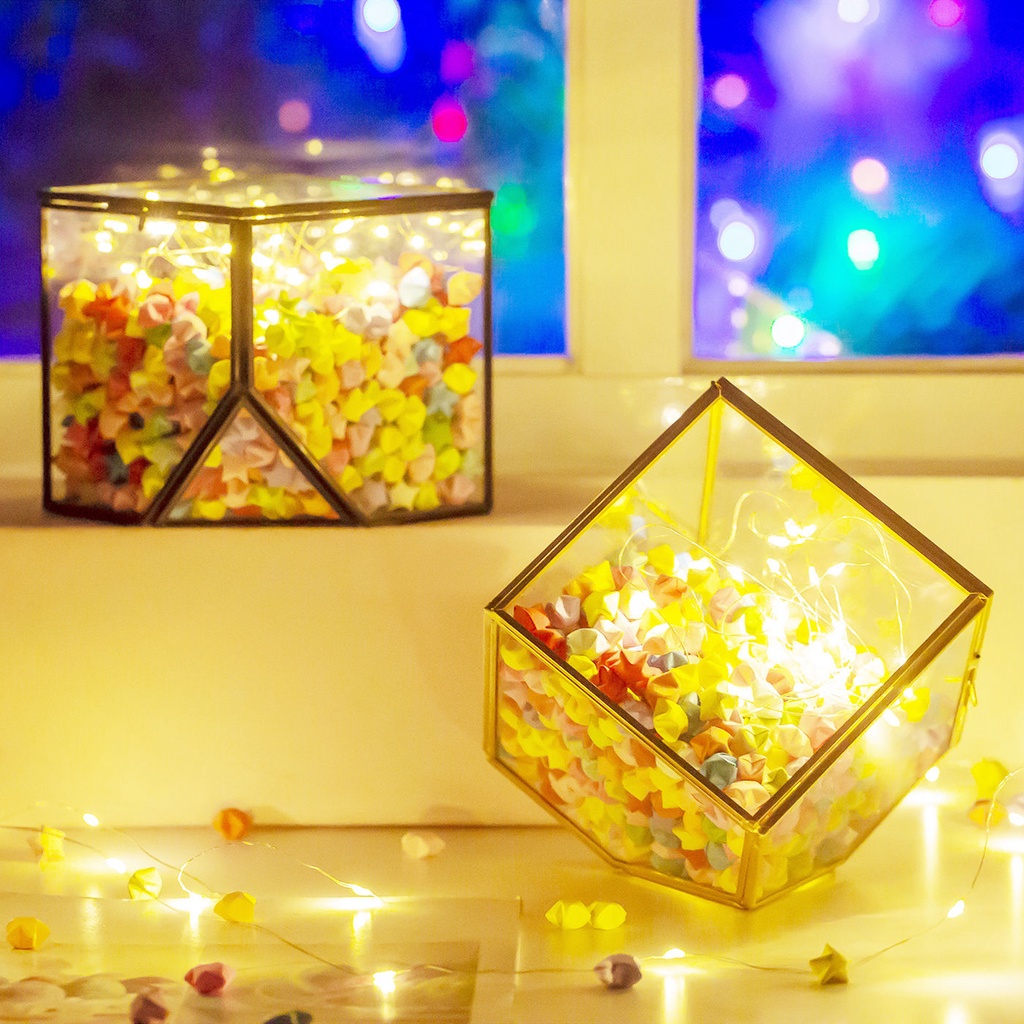 Lọ Thủy Tinh Đựng Trang Sức Hình Viên Thuốc Ngôi Sao May Mắn