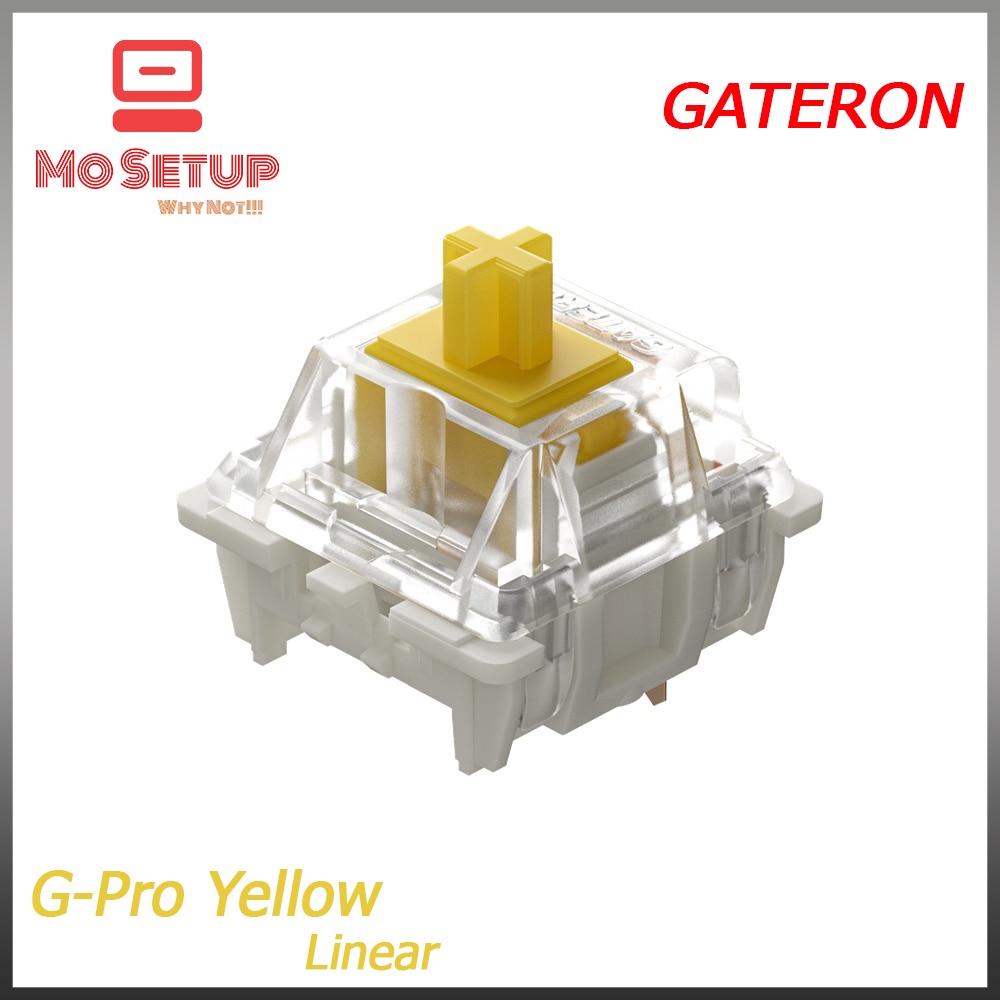Switch phím cơ chính hãng GATERON G-Pro Yellow - 3 PIN thông dụng với tất cả các dòng KIT phím cơ có Hotswap