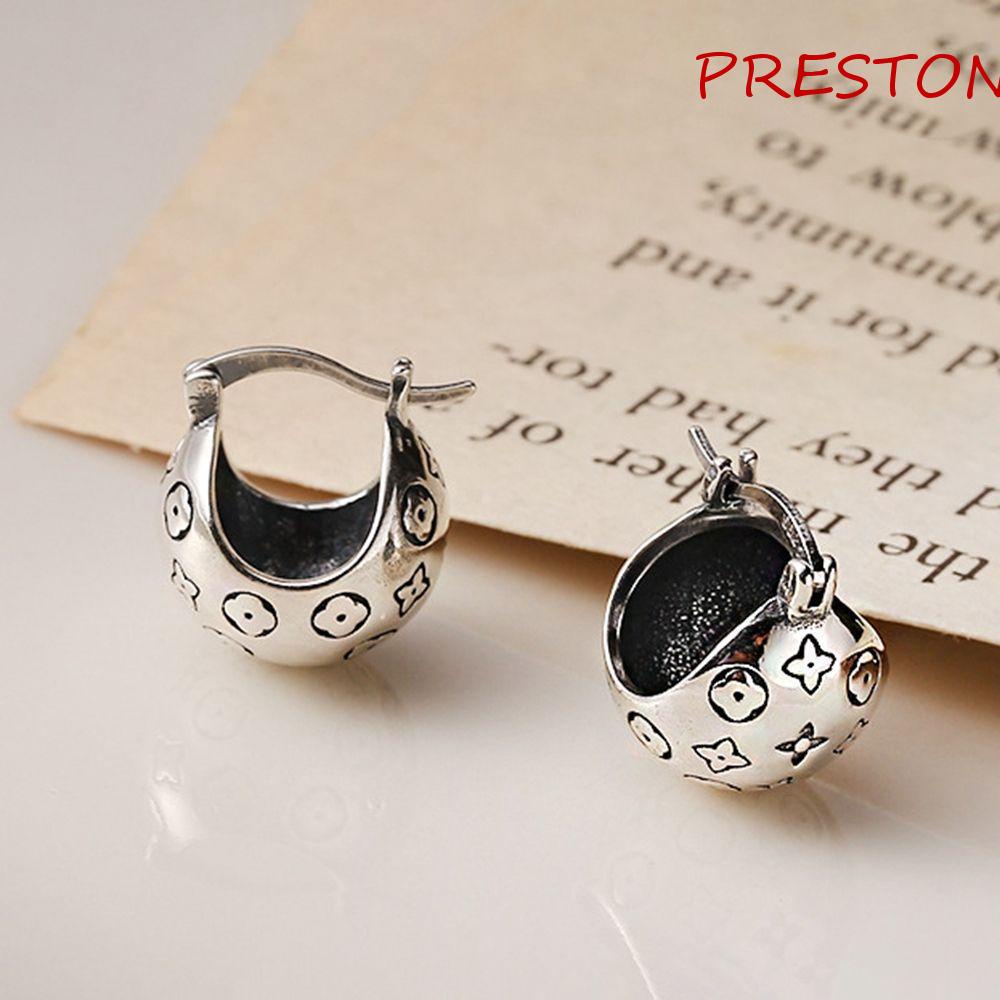 Khuyên Tai Bóng Tròn Hình Cỏ Bốn Lá Đơn Giản Tinh Tế Cho Nữ