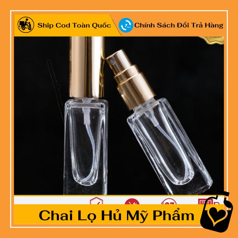 Lọ Chiết Nước Hoa ❤ TOP GIÁ RẺ ❤ Lọ chiết nước hoa thủy tinh vuông 5ml đựng dầu thơm , phụ kiện du lịch