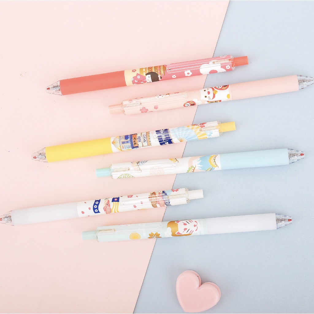 Bút bi gel mực đen JAPANESE STORY ngòi 0.5mm