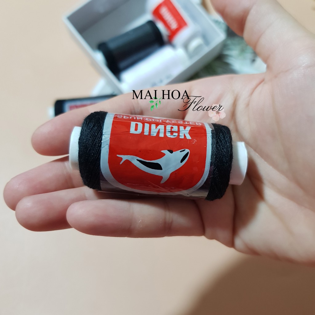 Chỉ may quần áo DINGK, cuộn nhỏ 400mét, loại tốt, sợi đanh, dai