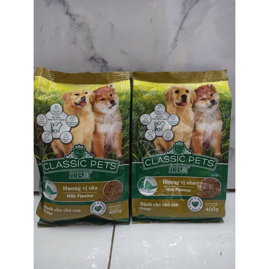 Thức ăn hạt Classic Pet cho Chó Con và Chó Trưởng Thành Gói 400G