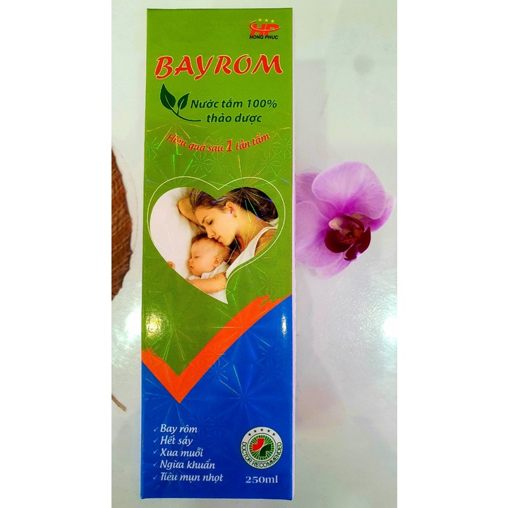 Nước tắm 100% thảo dược cho bé BAYROM - hết rôm sảy, ngừa khuẩn, tiêu mụn nhọt